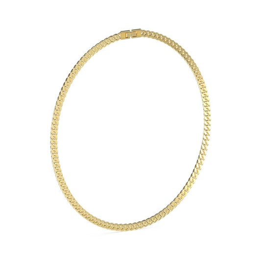 Gouden Guess ketting met een verfijnde schakelstructuur en elegante uitstraling.