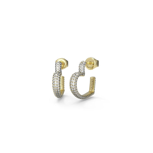 Gouden Guess oorbellen met elegante afwerking en sprankelende details.