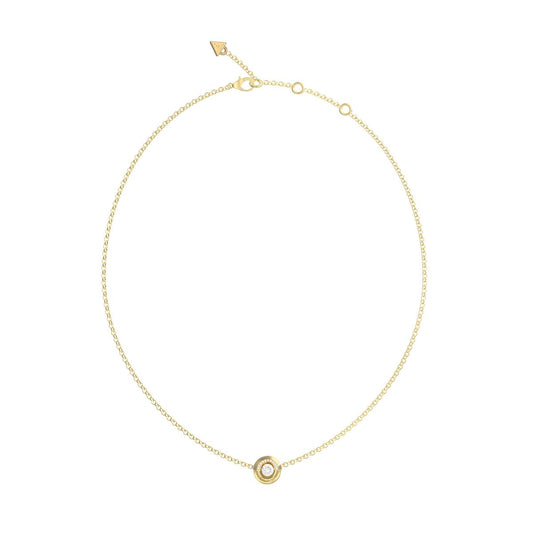 Gouden Guess ketting voor dames met elegante cirkelvormige hanger.