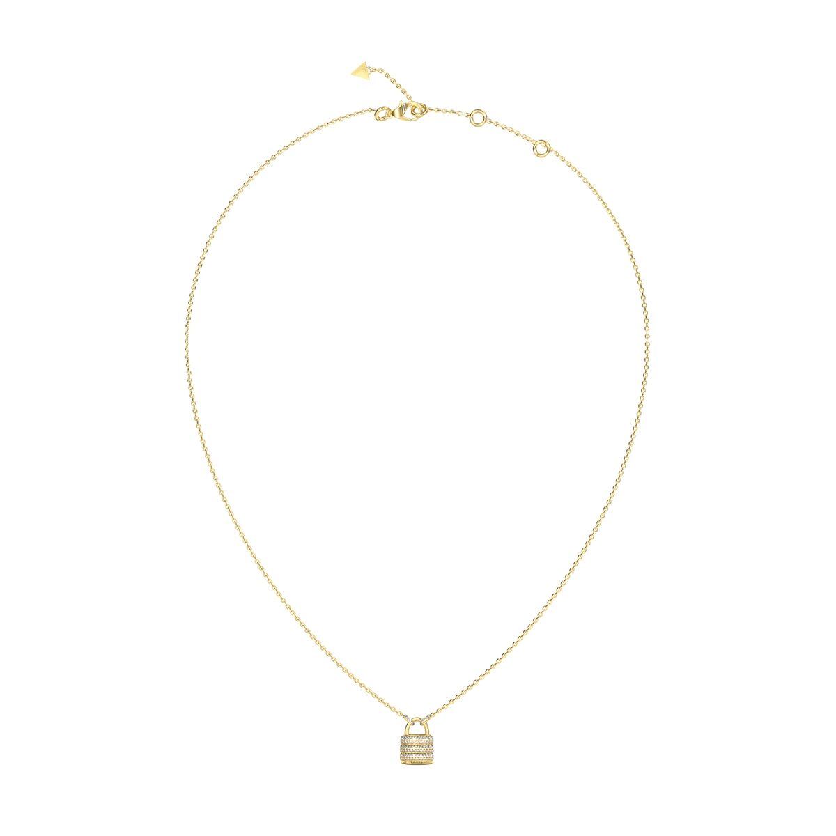 Gouden Guess ketting voor dames met een elegante slotbedel.
