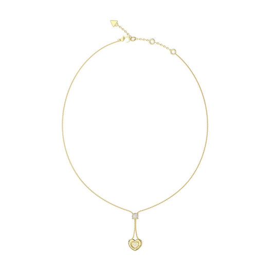 Gouden Guess ketting voor dames met hartvormige hanger en elegante afwerking.