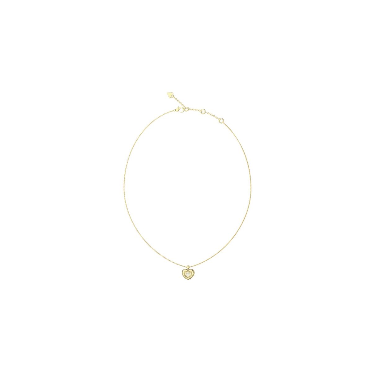 Gouden Guess ketting voor dames met een elegant hartje als hanger.