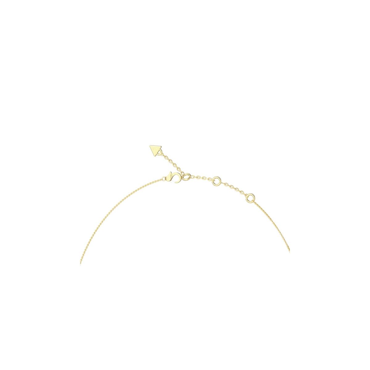 Detail van de Guess damesketting met elegante schakels en een gouden afwerking.