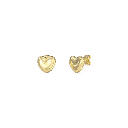 Gouden Guess oorbellen met hartvormig ontwerp, elegant en stijlvol voor dames.