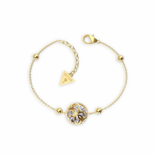 Gouden Guess armband Dames JUBB01394JWYGS met strass-steen en merklogo.