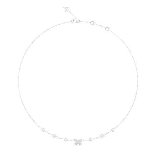 Zilverkleurige Guess ketting voor dames met elegante details en een tijdloze uitstraling.