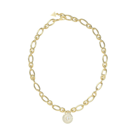 Gouden Guess ketting voor dames met verfijnd ontwerp en opvallende hanger.