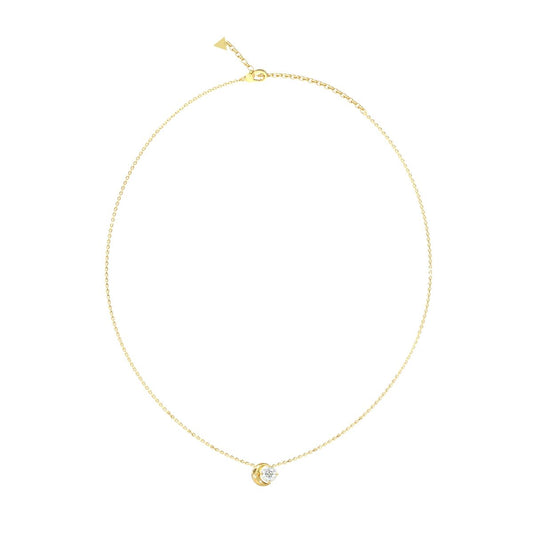 Gouden Guess ketting met een elegante hanger en sprankelende details.