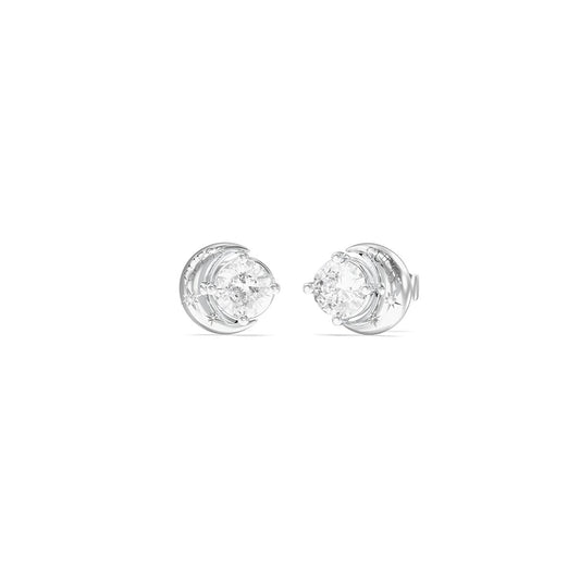 Zilverkleurige Guess oorbellen met elegant ontwerp en glinsterende details.