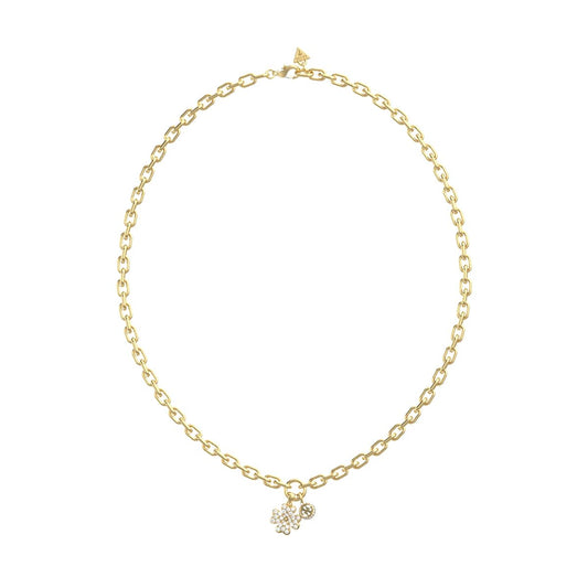 Gouden Guess ketting voor dames met elegante schakel en glinsterende hanger.