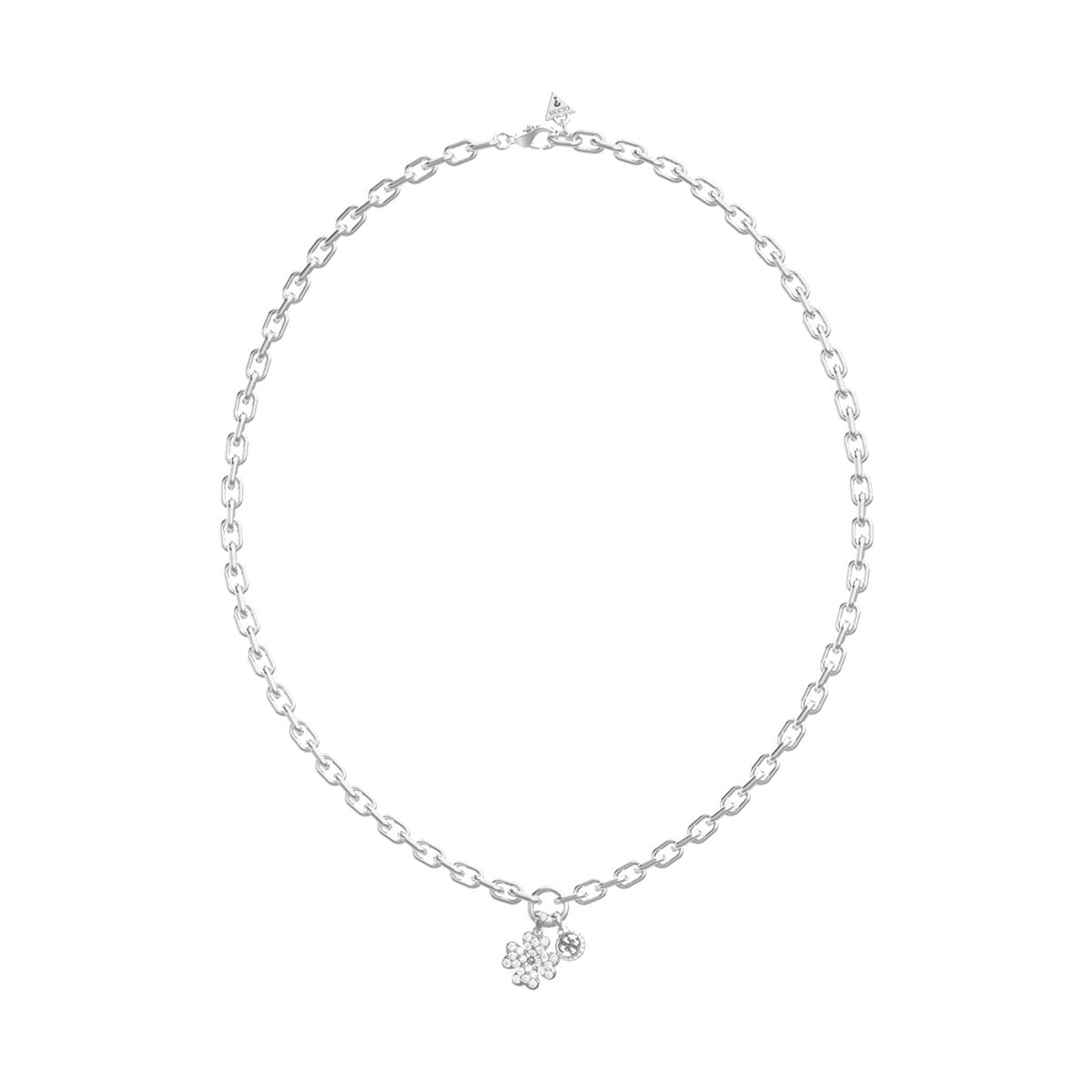 Zilverkleurige Guess ketting voor dames met elegant ontwerp en opvallend hanger.