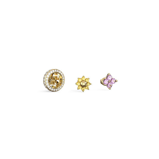 Gouden Guess oorbellen met elegante afwerking en sprankelende details.