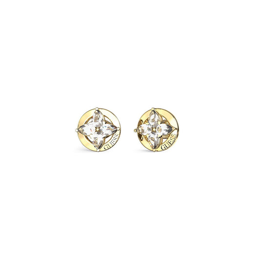 Gouden Guess oorbellen met elegante kristallen, perfect voor elke gelegenheid.