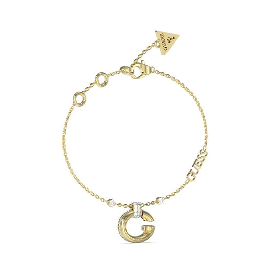 Gouden Guess armband voor dames met elegant ontwerp en strass details.