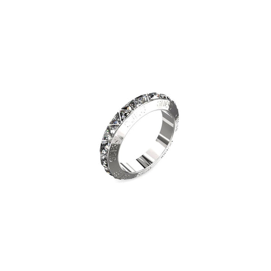 Zilverkleurige Guess ring voor dames met elegante afwerking en maat 16.