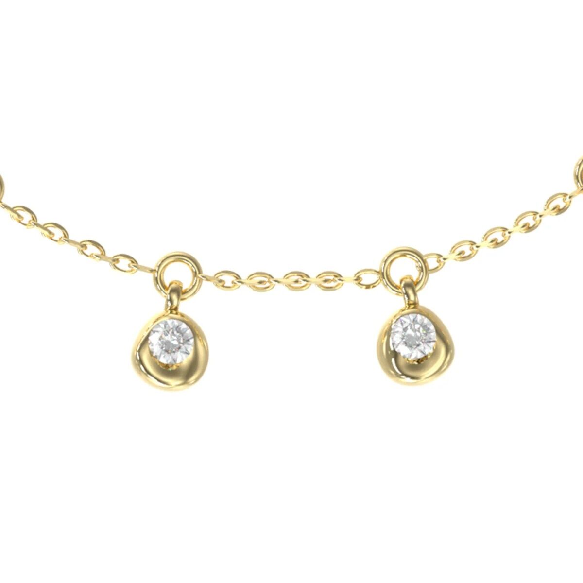 Gouden Guess damesketting JUBB05186JWYGS met subtiele steentjes en elegante afwerking.
