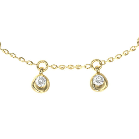 Gouden Guess damesketting JUBB05186JWYGS met subtiele steentjes en elegante afwerking.