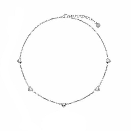 Zilverkleurige LIU JO armband met hartvormige details, elegant design voor dames.