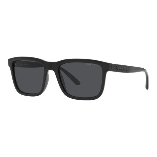 Zwarte Arnette zonnebril voor heren met UV400 bescherming, zijaanzicht.