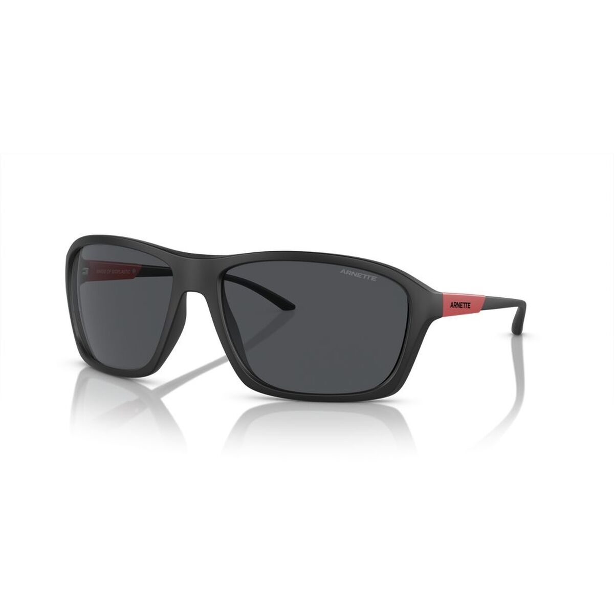 Arnette NITEWISH AN 4329 zonnebril voor heren met een stijlvol zwart en rood frame.