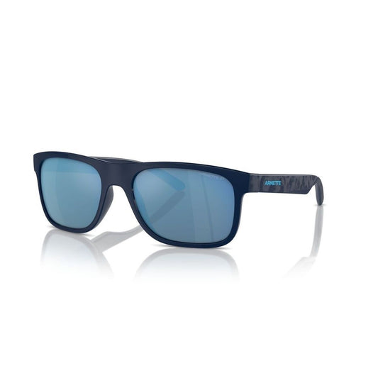 Zwarte Arnette KHIM AN 4341 zonnebril met UV400-bescherming en stijlvol ontwerp.