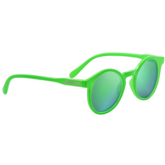 Salice Zonnebril Heren in felgroen met ronde glazen en UV400 bescherming.