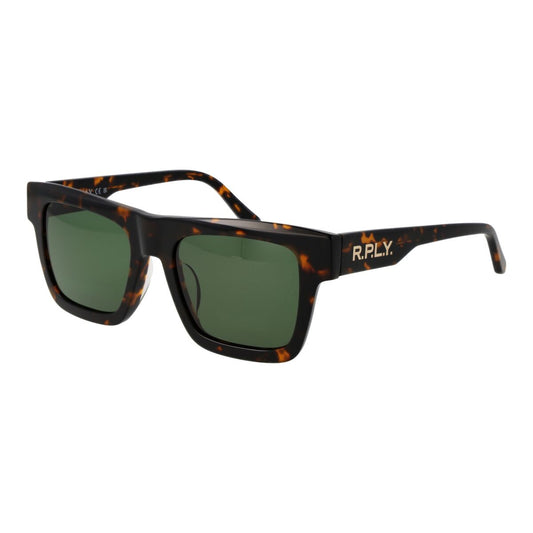 Modieuze Replay zonnebril voor heren met UV400 bescherming en een tortoise patroon.