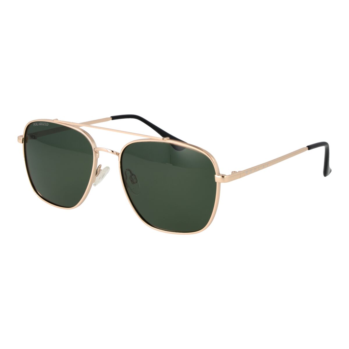 Trendy Replay zonnebril voor heren met UV400-bescherming en groene glazen.