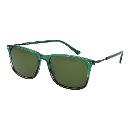 Trendy Replay zonnebril voor heren in groen met UV400 bescherming.