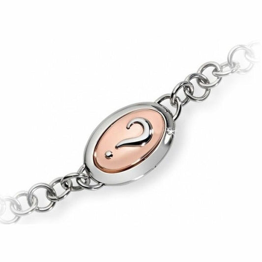 Morellato dames armband van roestvrij staal met een elegante rosegouden schakel.