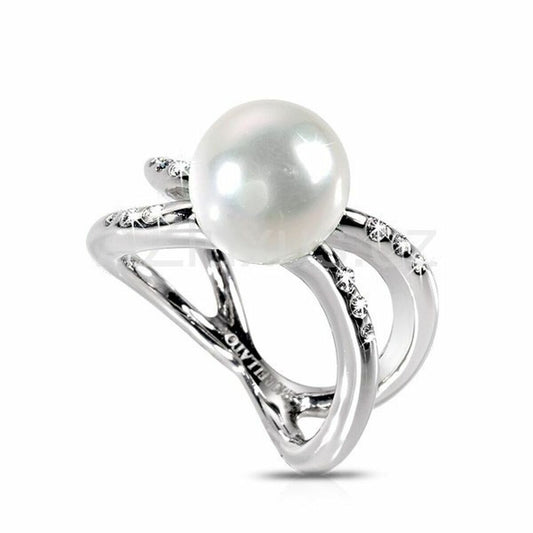 Elegante Morellato ring voor dames met een parel en verfijnd design.