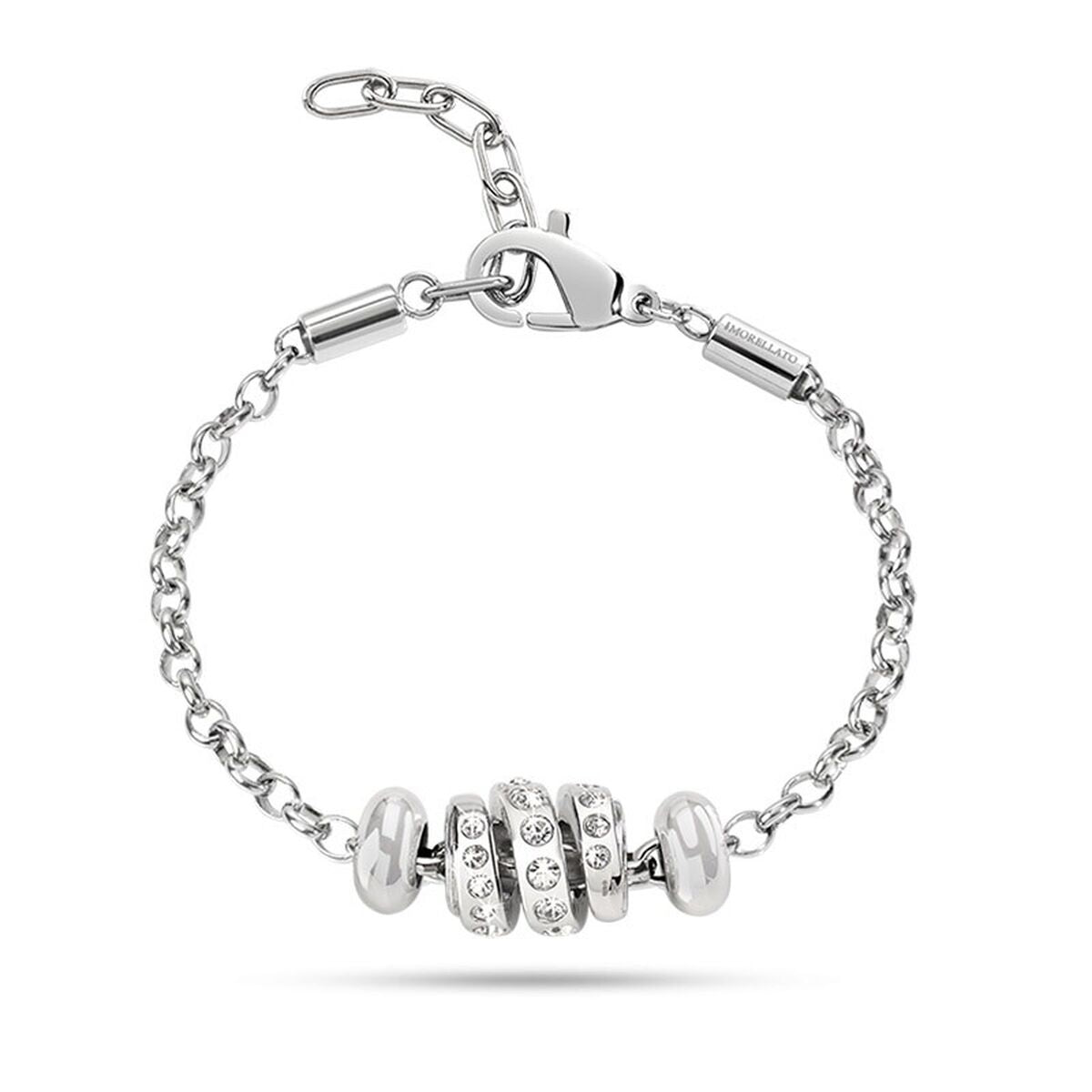 Zilverkleurige Morellato armband met elegante schakel en decoratieve elementen.