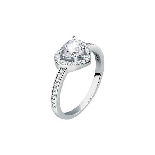 Zilverkleurige Morellato ring voor dames met een hartvormige steen en elegante details.