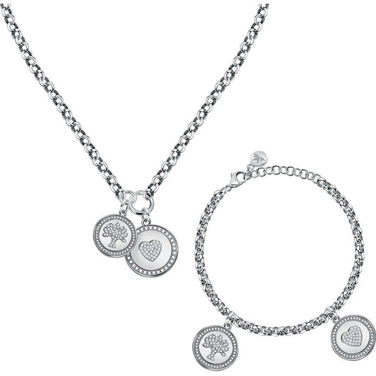 Morellato damesketting van roestvrij staal met tijdloos design en hangers.
