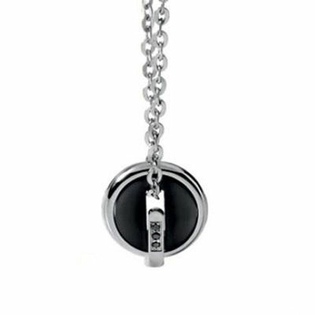 Zwarte Comete ketting met elegant ontwerp en hoogwaardige afwerking, close-up van het hangerdetail.