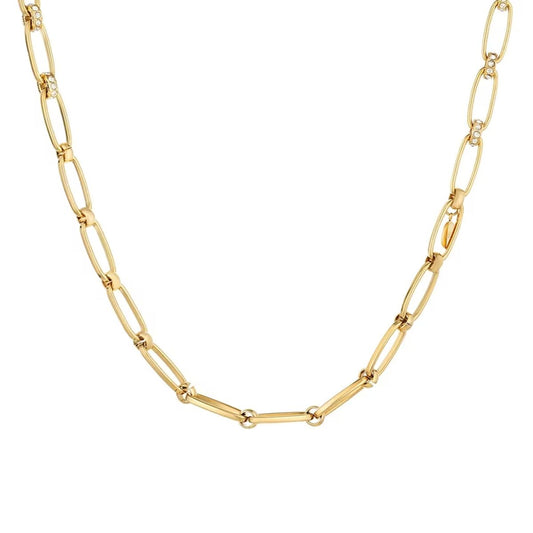 Gouden LIU JO damesketting met elegante schakels en verfijnde afwerking.
