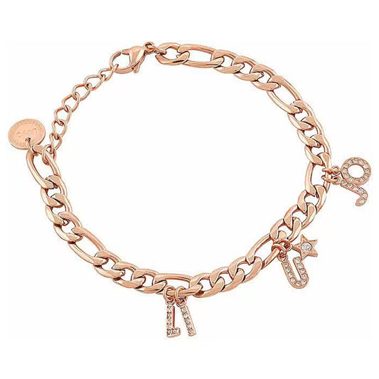 Gouden LIU JO armband met verfijnde schakels en sprankelende details.