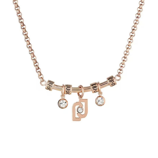Gouden LIU JO ketting met elegante details en sprankelende stenen.