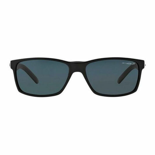 Zwarte Arnette SLICKSTER AN 4185 zonnebril met gepolariseerde lenzen, vooraanzicht.