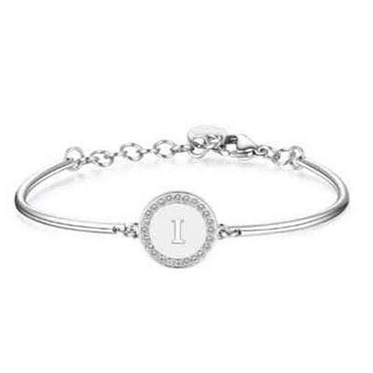 Brosway BHK132 armband voor dames met elegante afwerking en een ronde, verzilverde schakel.