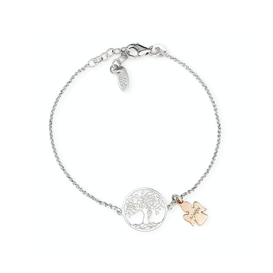 Zilveren Amen armband met een elegant ontwerp en een boomhanger.