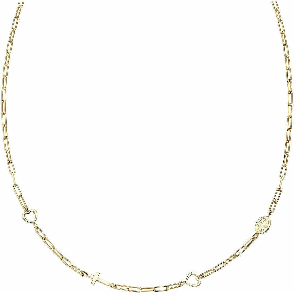 Goudkleurige Amen ketting met elegante schakels en symbolen voor een verfijnde uitstraling.