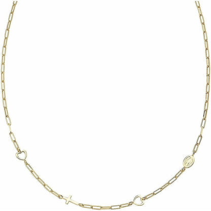 Goudkleurige Amen ketting met elegante schakels en symbolen voor een verfijnde uitstraling.