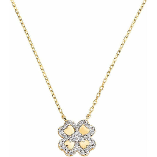Amen dames ketting met luxe gouden uitstraling en sprankelende details in bloemvorm.