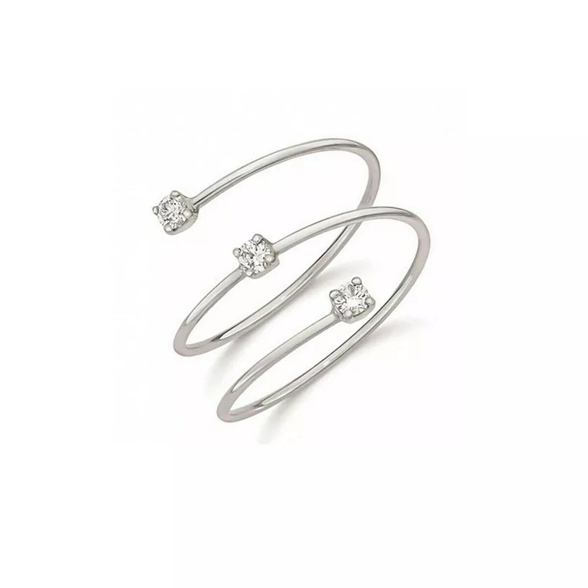 Elegante LIU JO ring voor dames met twee sprankelende stenen in zilver.
