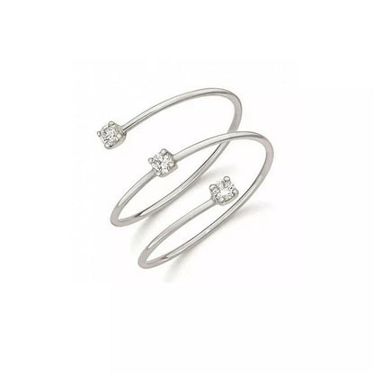 Elegante LIU JO ring voor dames met twee sprankelende stenen in zilver.
