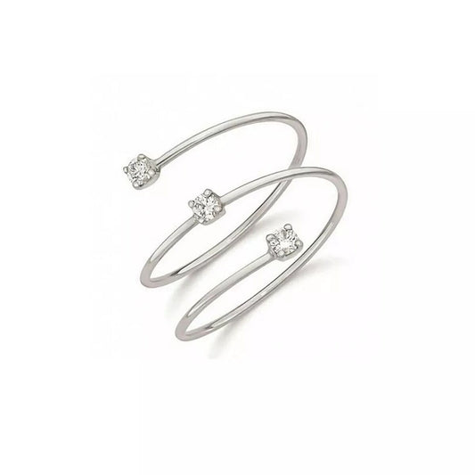 Elegante LIU JO ring voor dames met twee sprankelende stenen in zilver.