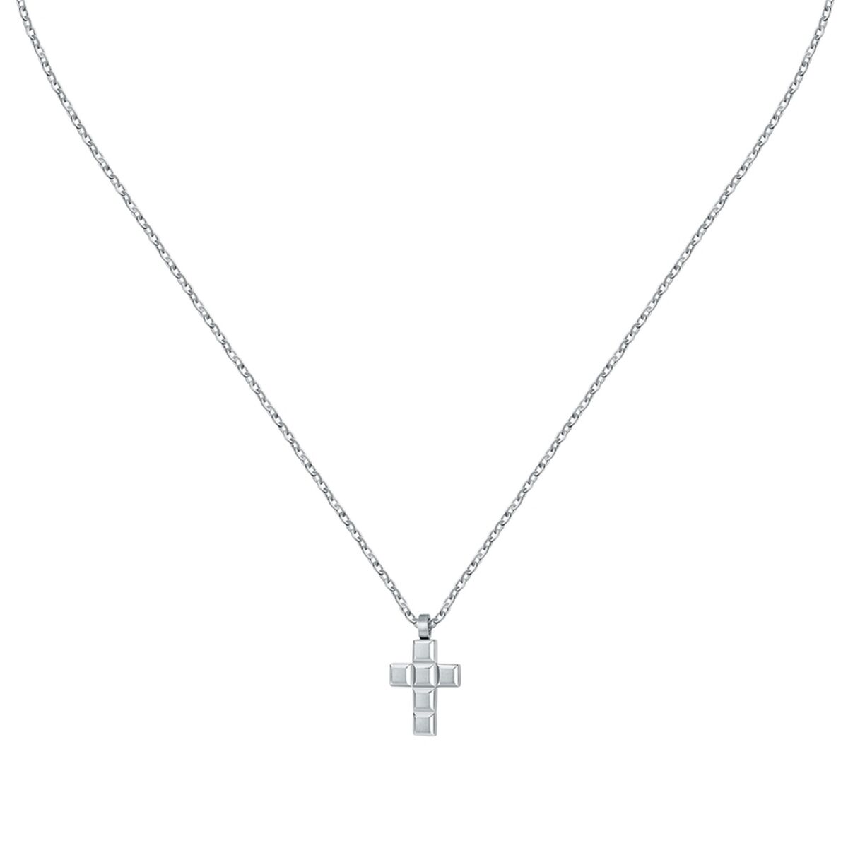 Zilverkleurige Morellato ketting met een elegant kruis als hanger.