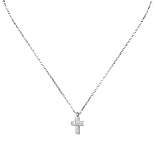 Zilverkleurige Morellato ketting met een elegant kruis als hanger.