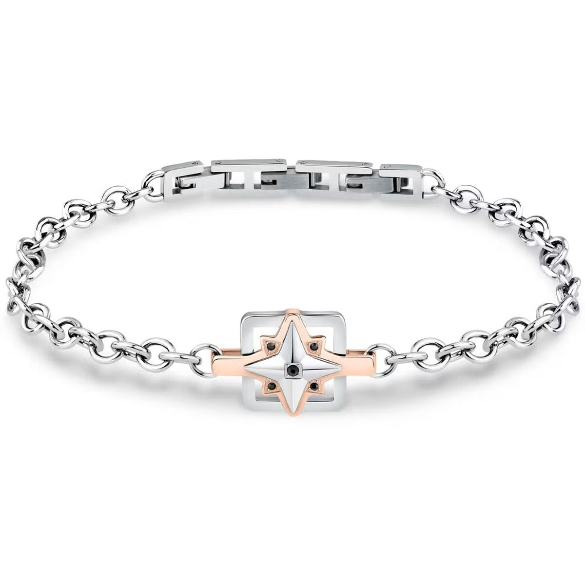 Elegant zilverkleurige Morellato VERSILIA armband met een opvallend roestvrij stalen ontwerp.